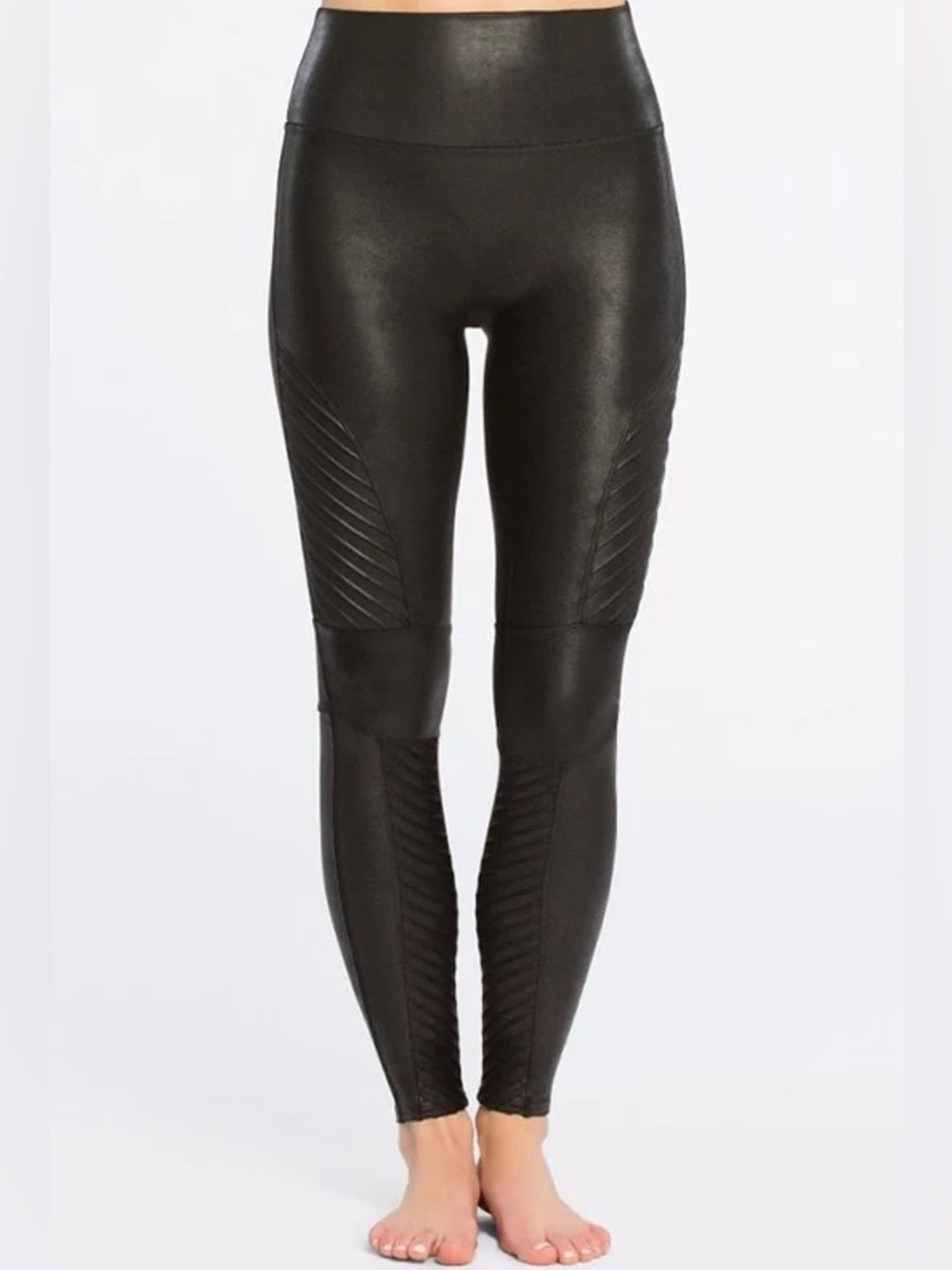 SPANX 20136R Faux Leather Moto Leggings Sz L